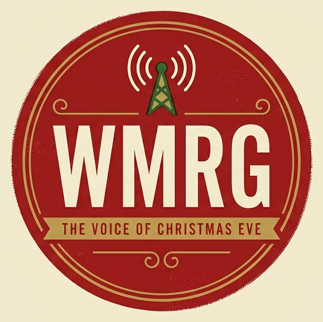 WMRG, The Voice of Christmas Eve: the station's round red emblem with a radio tower